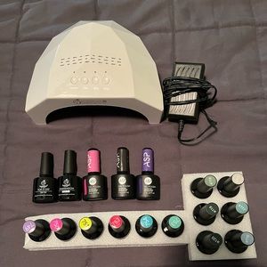 UV Gel polish light kit and nail polishes